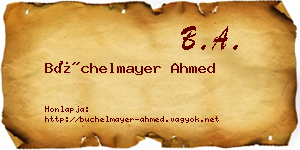 Büchelmayer Ahmed névjegykártya